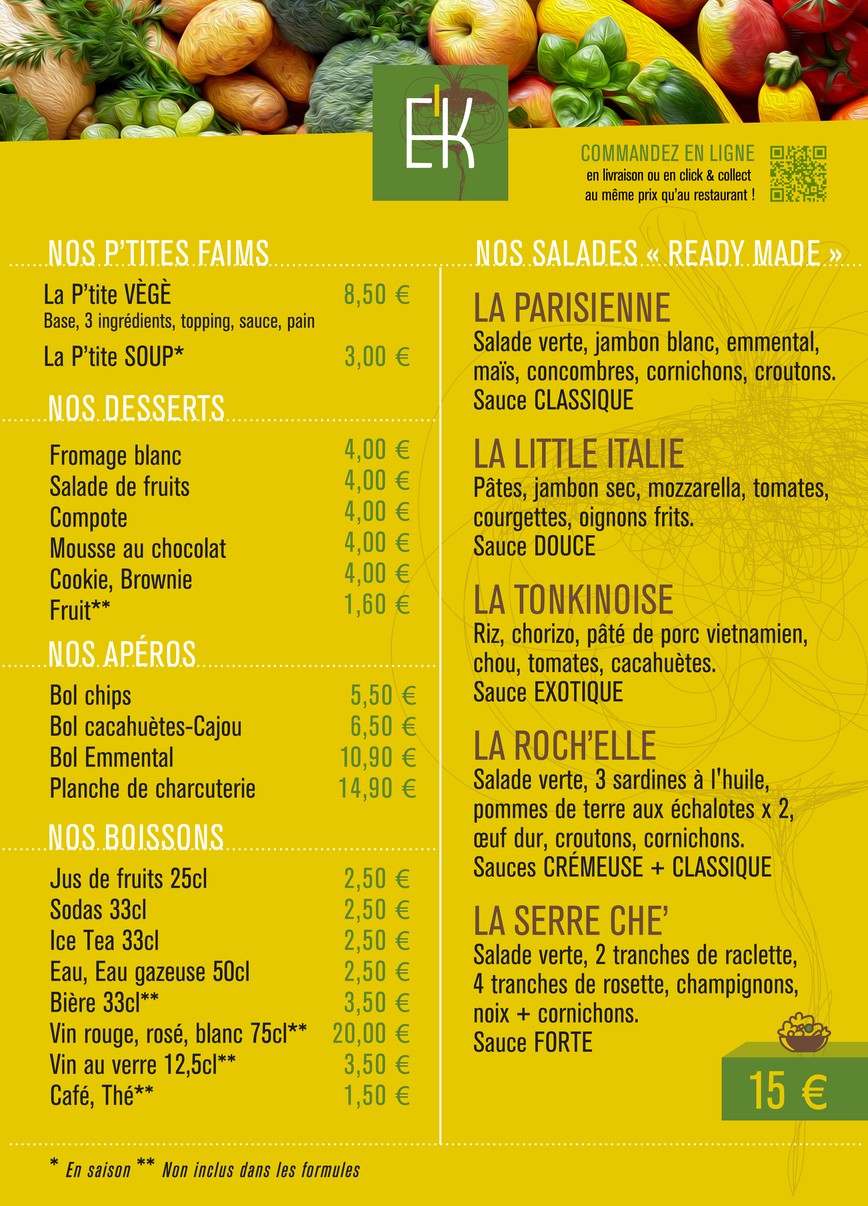 ELLE'S KITCHEN menu 2