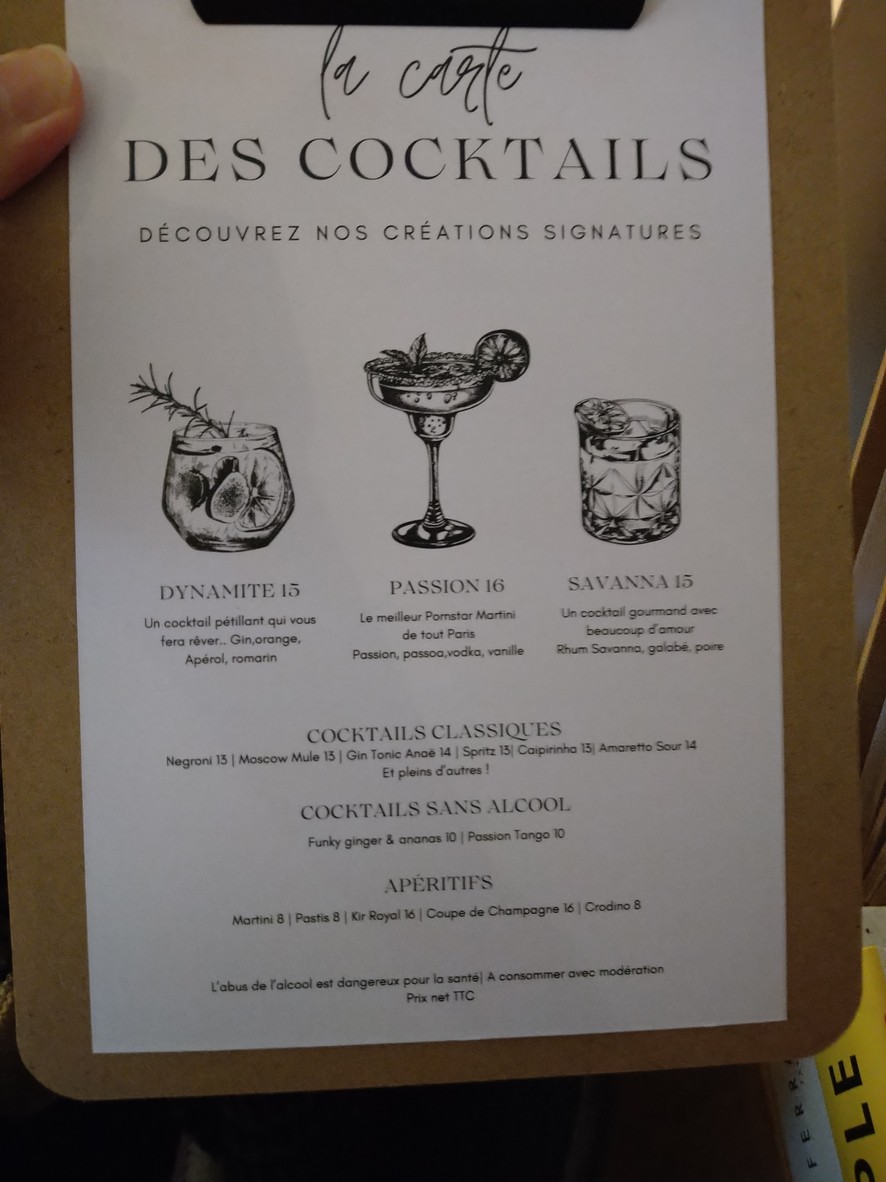 Restaurant Le 3V menu 2