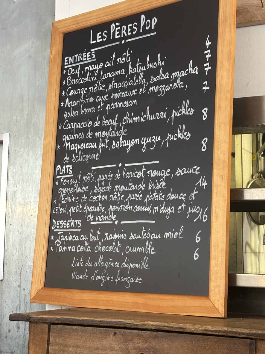 Les pères populaires menu 1