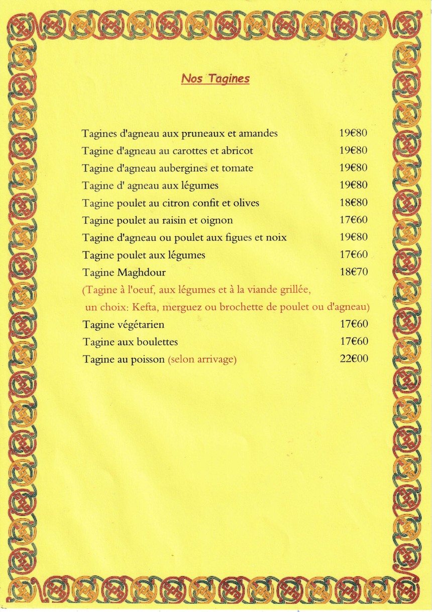 Restaurant Mogador menu 4