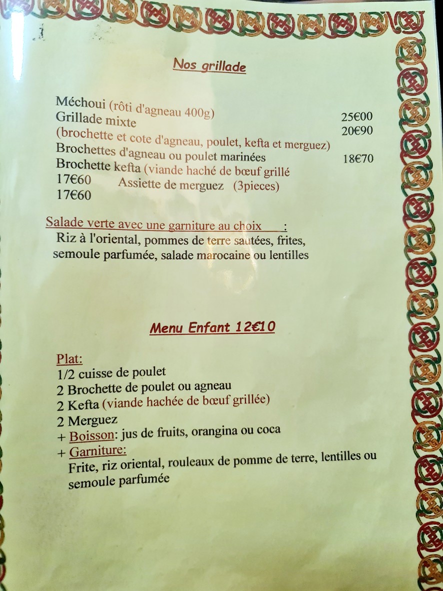 Restaurant Mogador menu 6