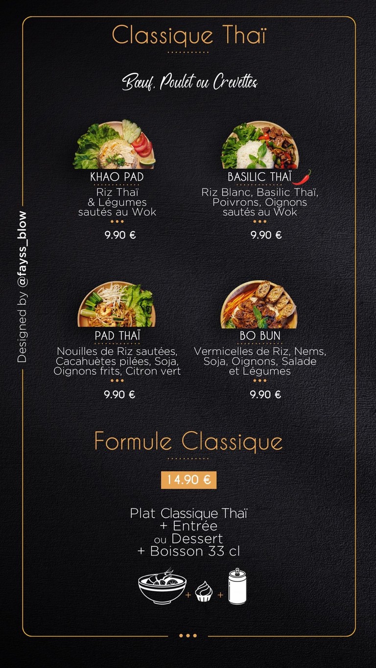 O THAÏ WOK menu 3