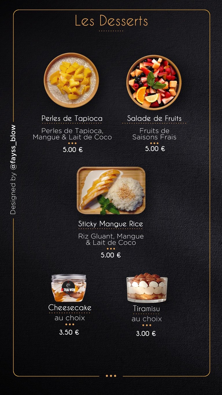 O THAÏ WOK menu 5