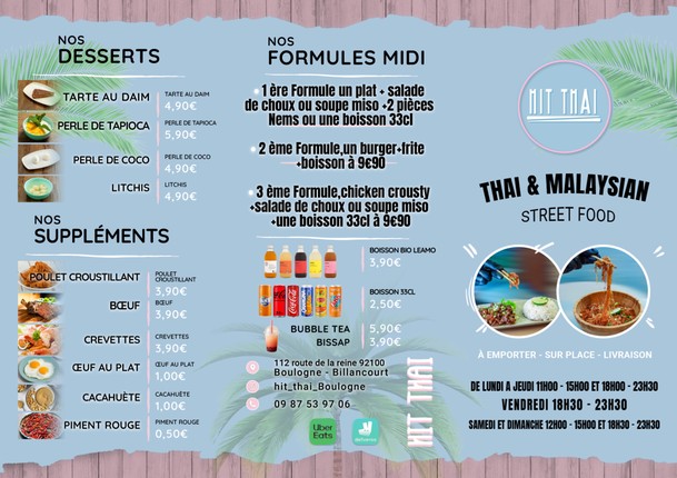 Hit Thaï - Restaurant Thaï, Malaisien, Indonésien Boulogne