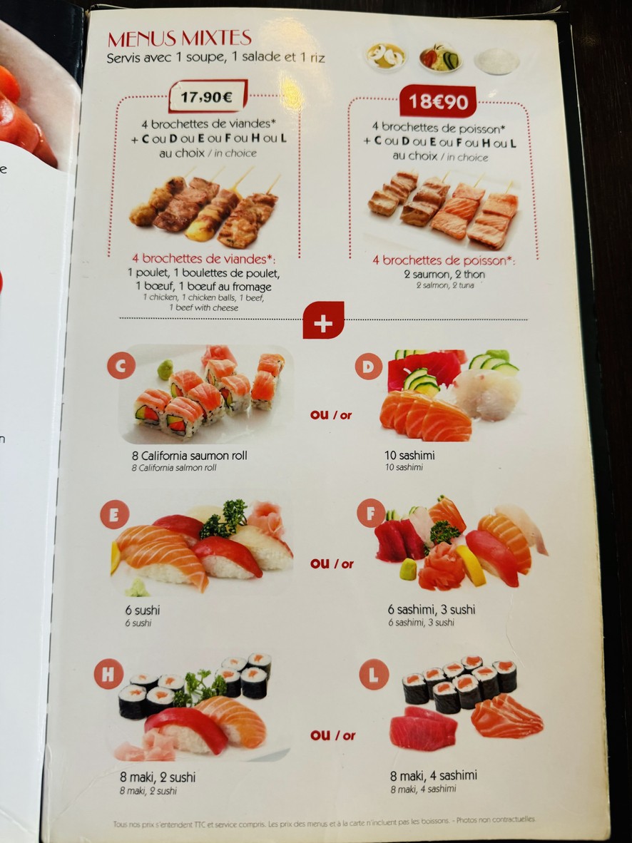 Sushi Yuki menu 7