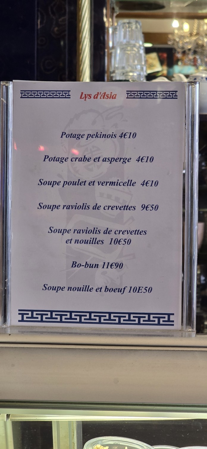 Lys d'Asia menu 3