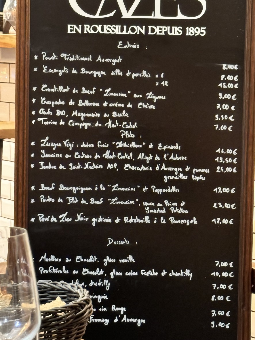 La Popotière menu 1