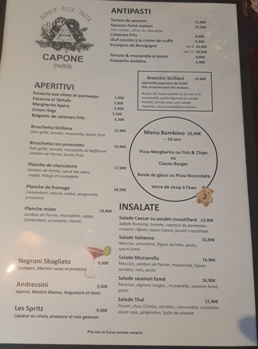 Café Capone menu 3