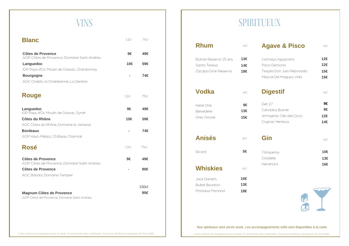 Le Parchamp Table, Rooftop & Bar menu 4