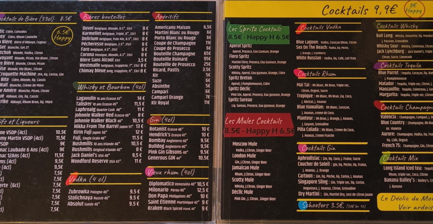 Déclic Café menu 2