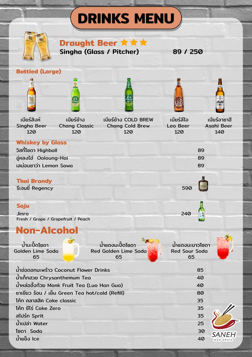 Saneh Mookata menu 3