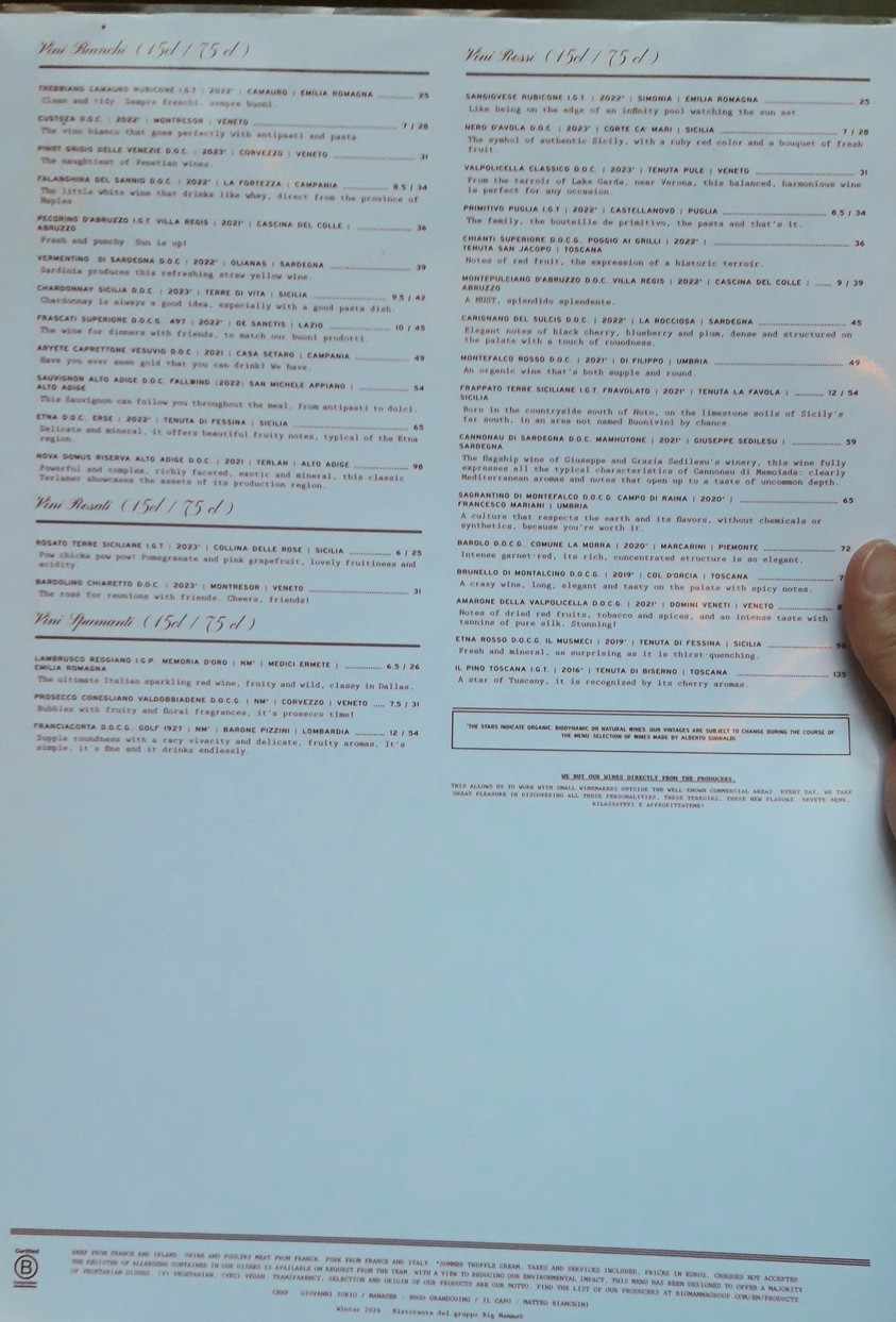 Ober Mamma menu 2