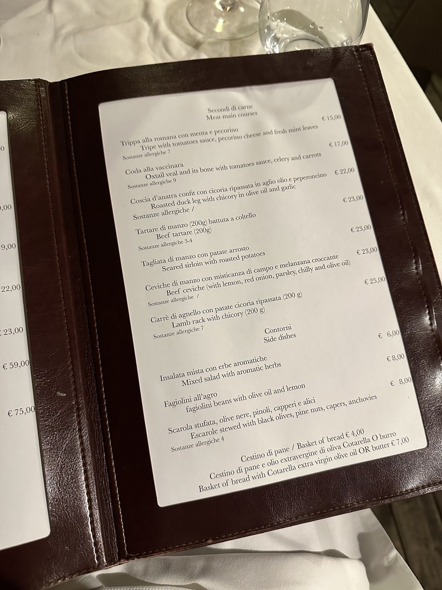 Osteria La Gensola menu 4