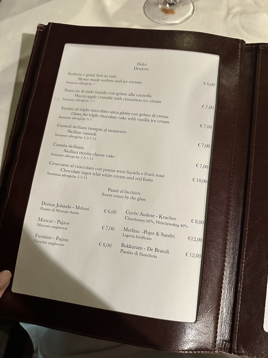 Osteria La Gensola menu 5