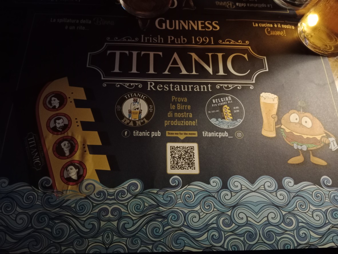 Titanic menu 1