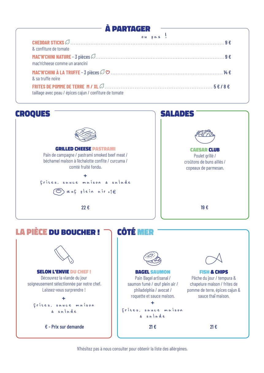 Starving Club - Pasteur menu 1