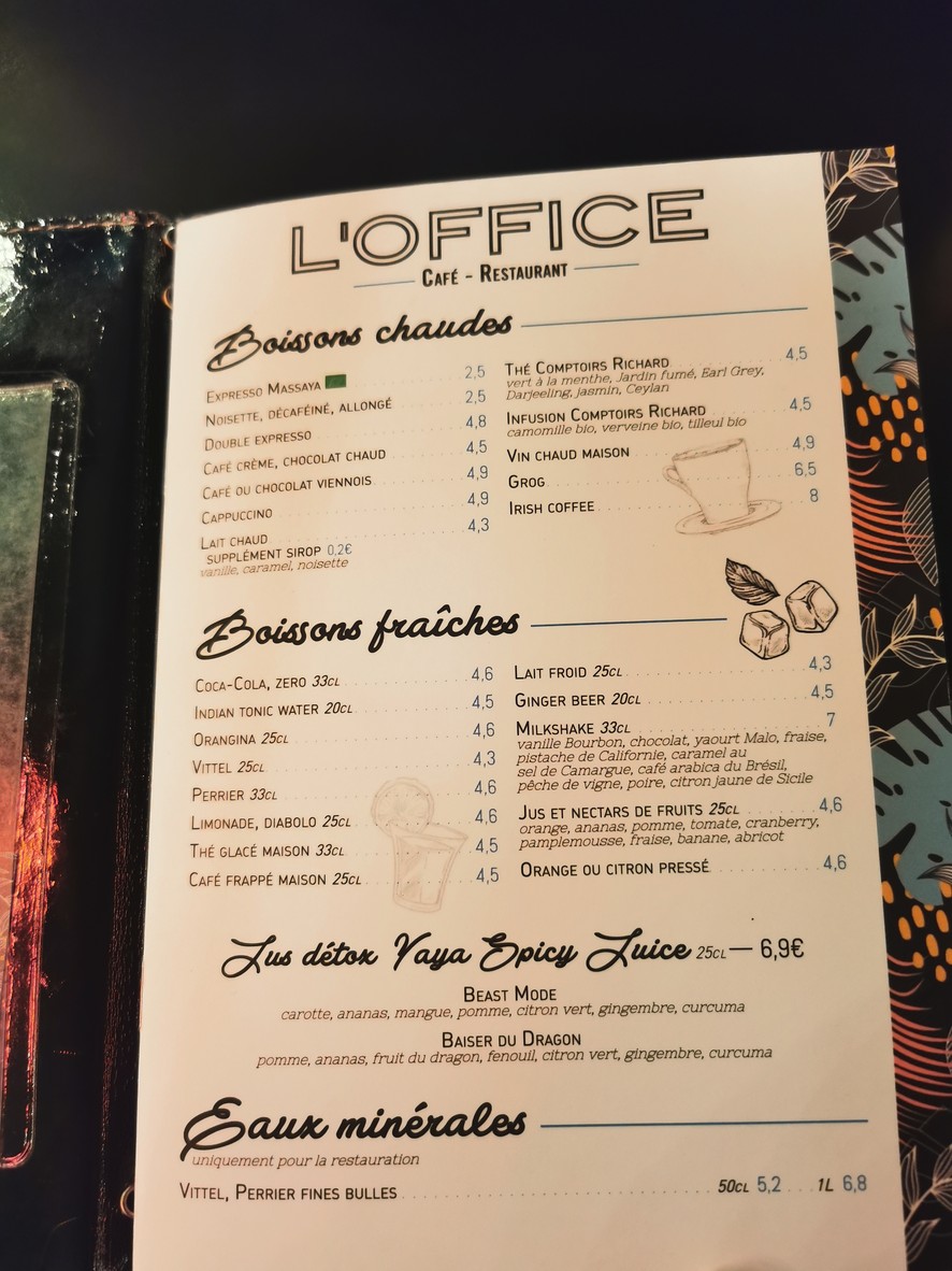L'Office menu 3