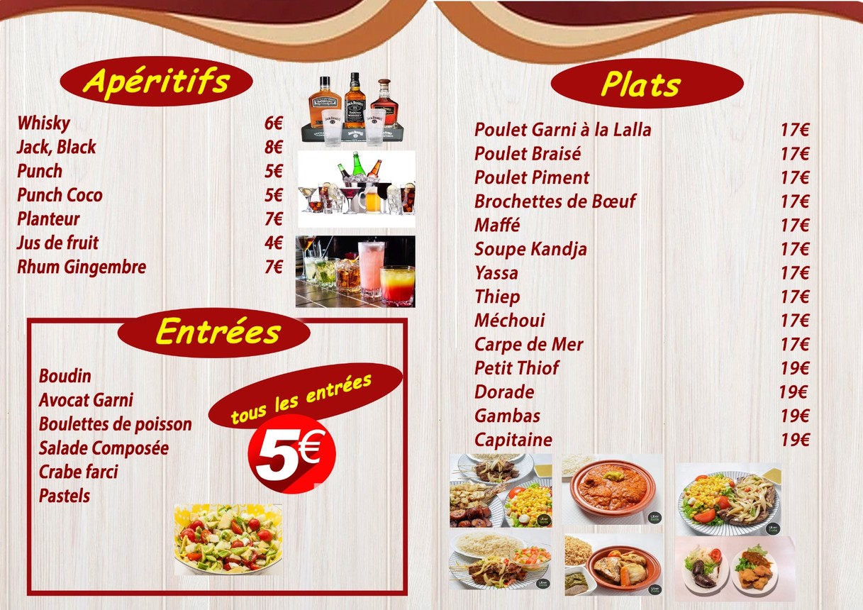 Chez Lala menu 1
