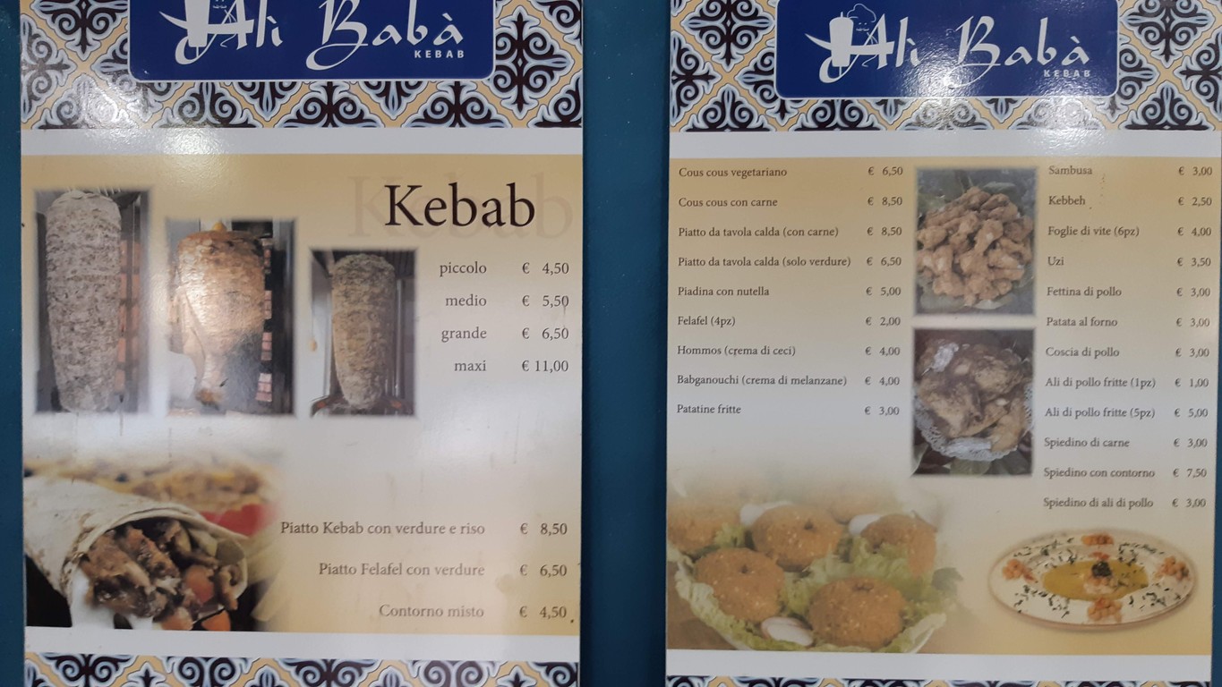 Alì Babà menu 1