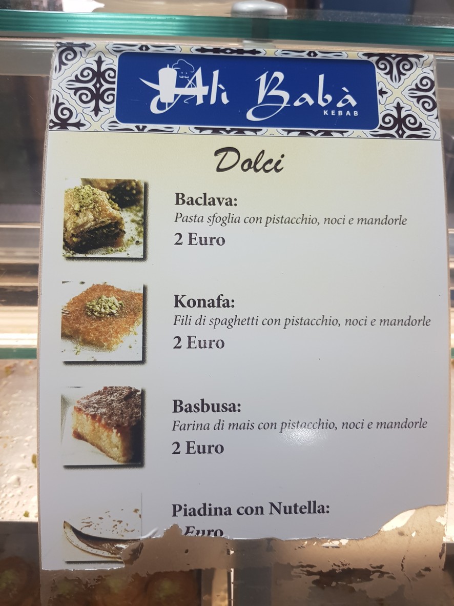 Alì Babà menu 3