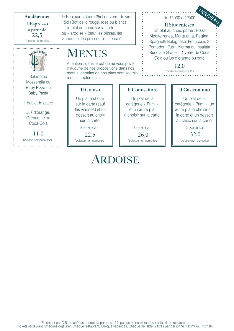 Villa Médici Da Napoli menu 1