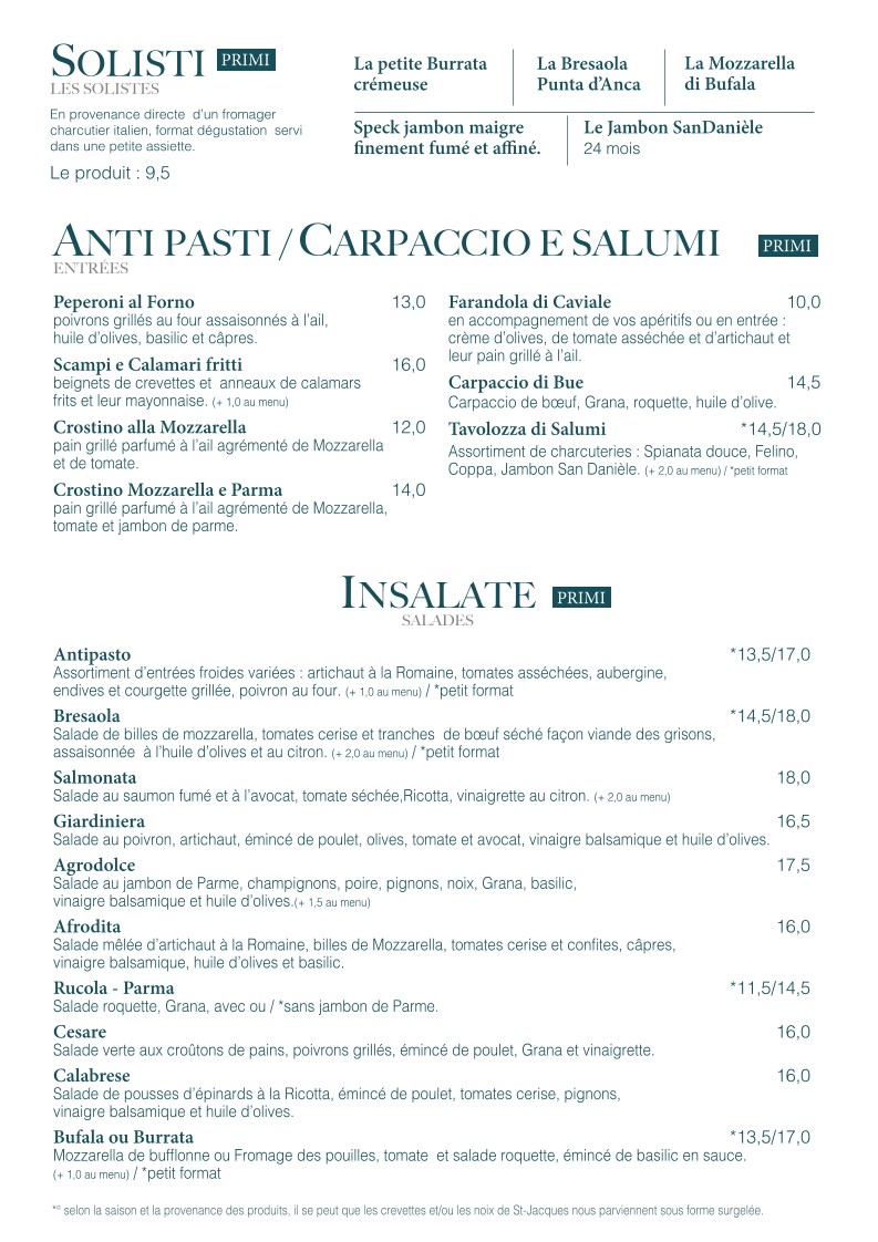 Villa Médici Da Napoli menu 2