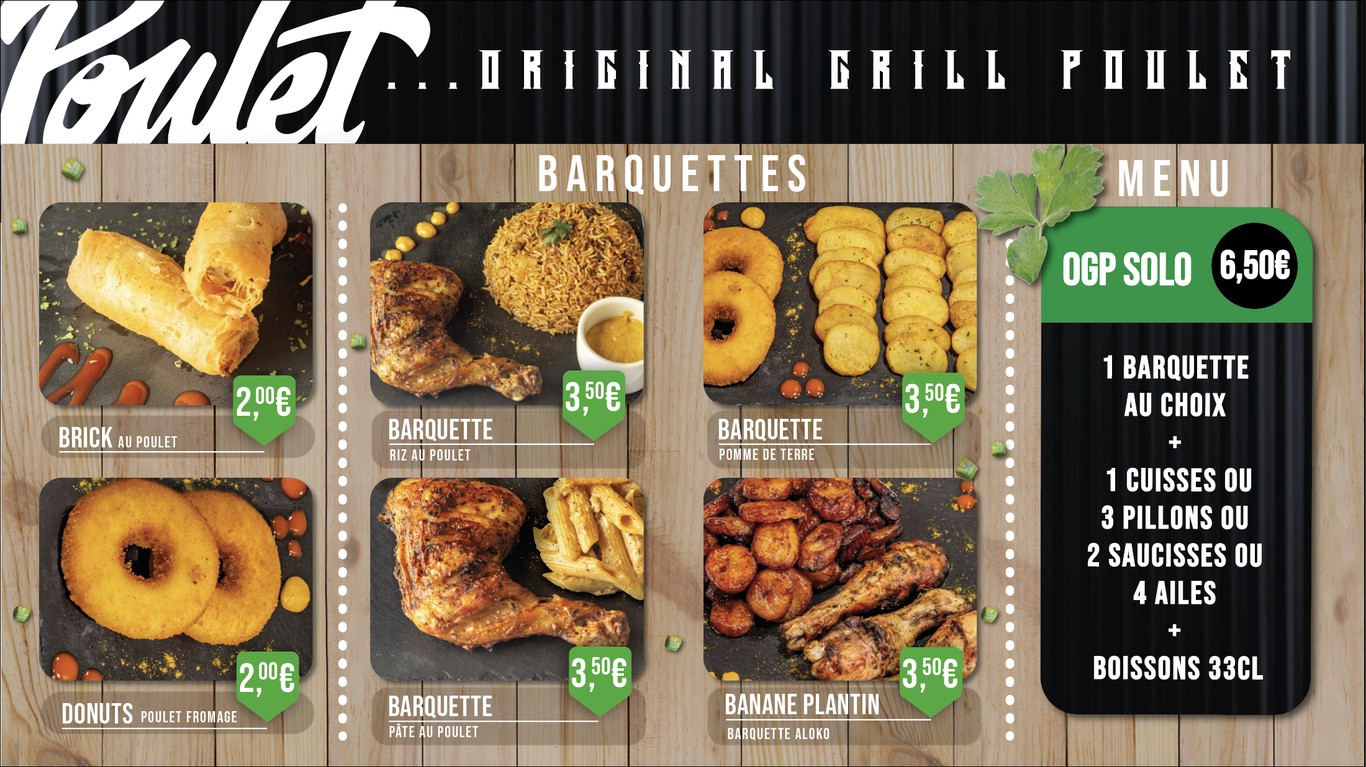 Original Grill Poulet menu 2