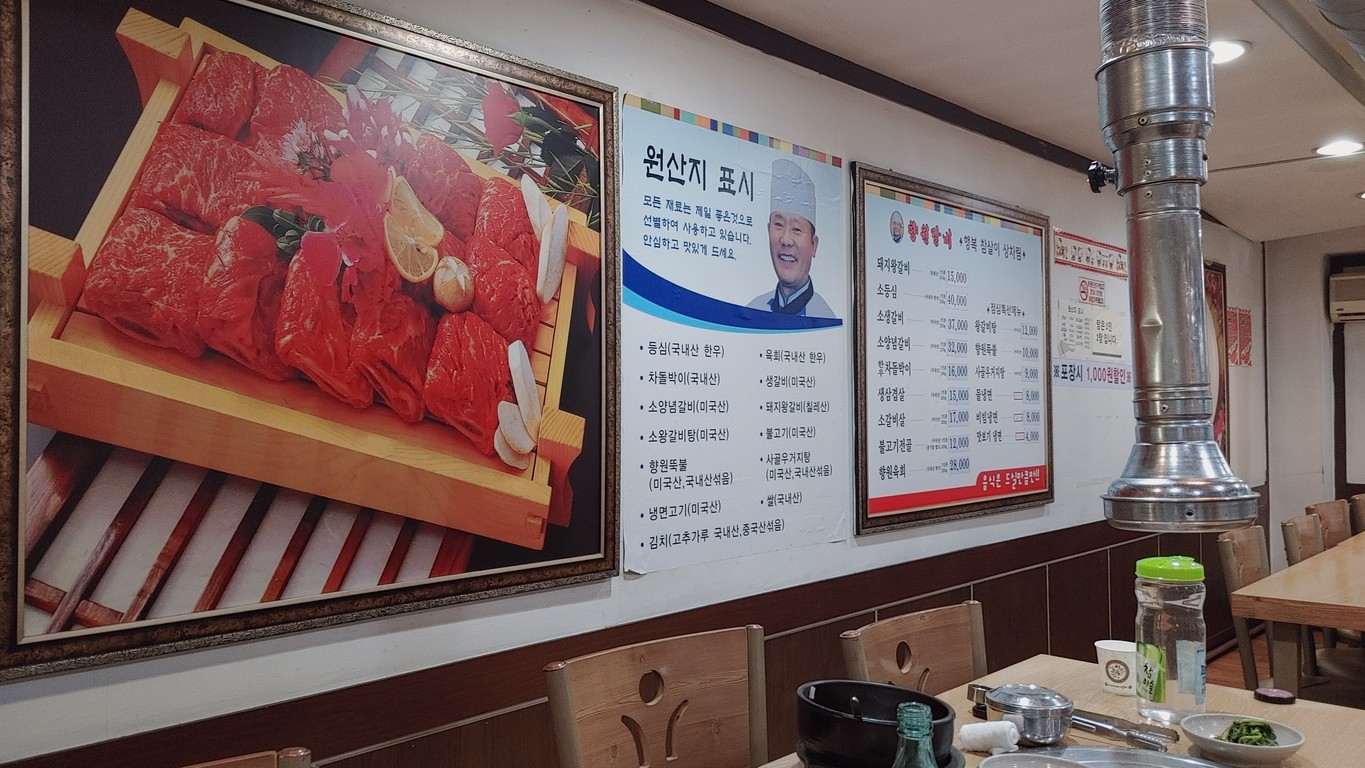 Costillas Hyangwon menu 2