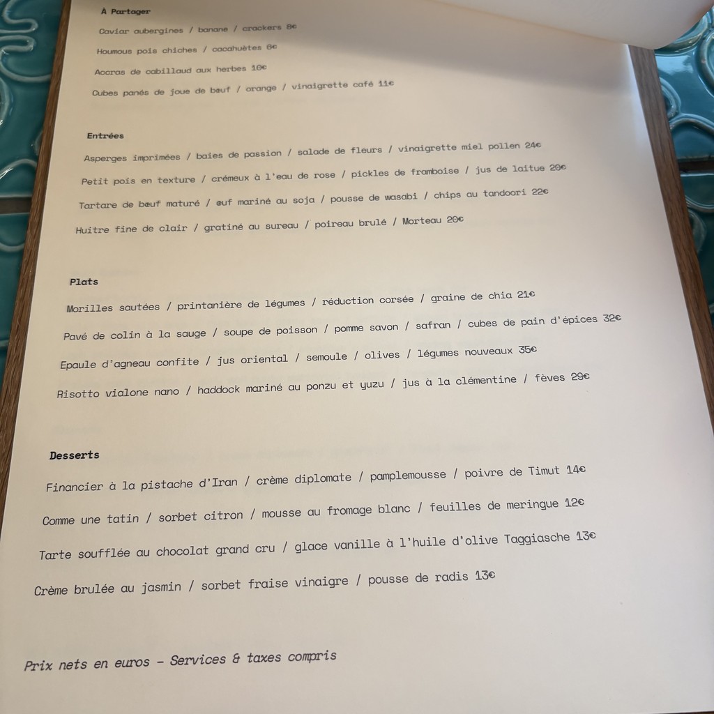 BLOOM GARDEN Restaurant & Bar à cocktails menu 1