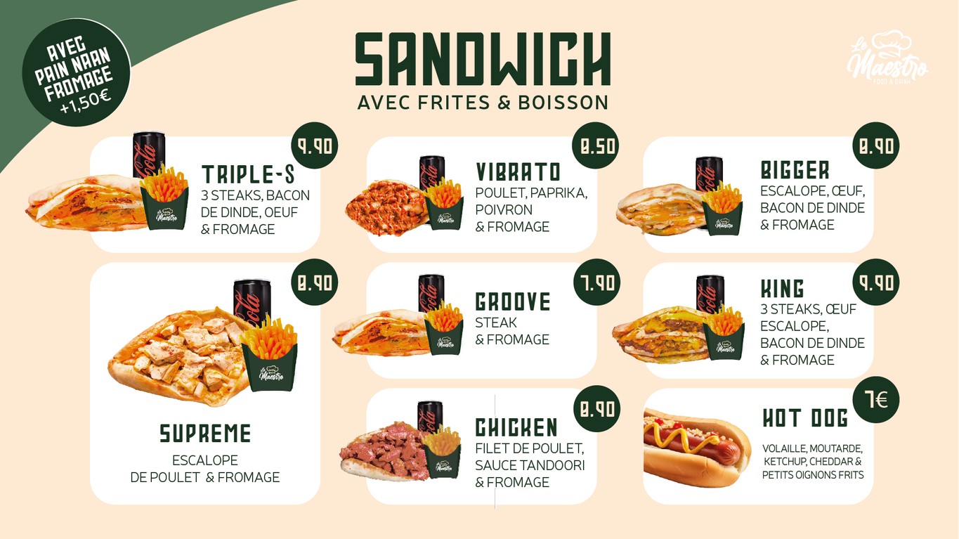 Le Maestro menu 4