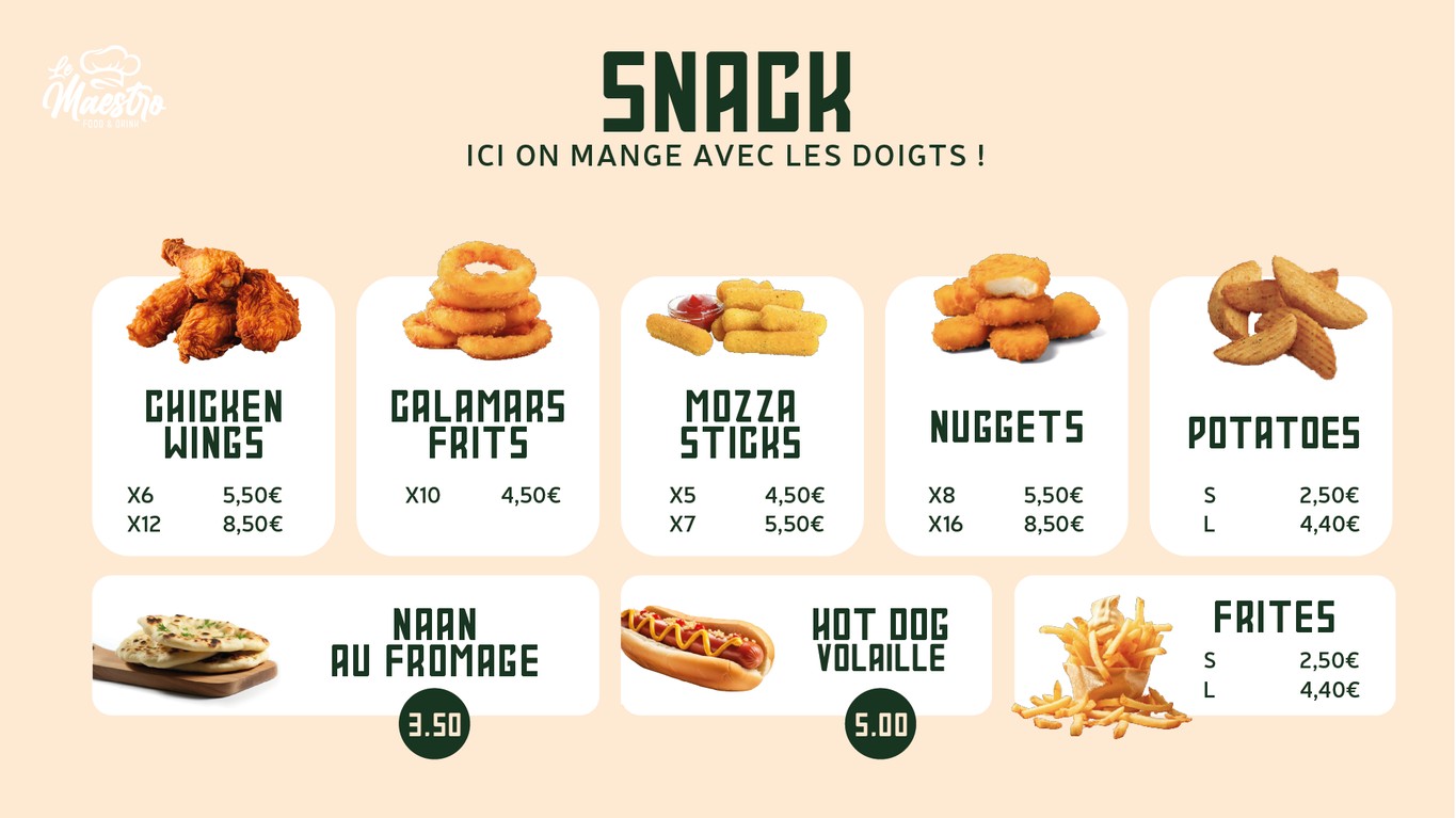 Le Maestro menu 5