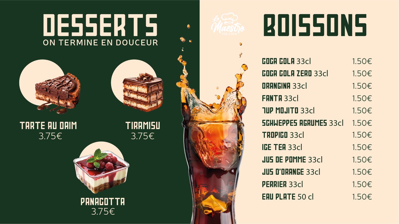 Le Maestro menu 6