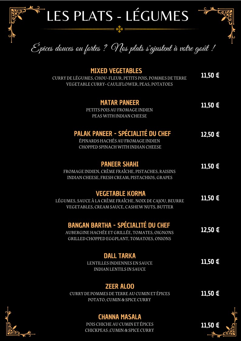 Mina Mahal menu 4