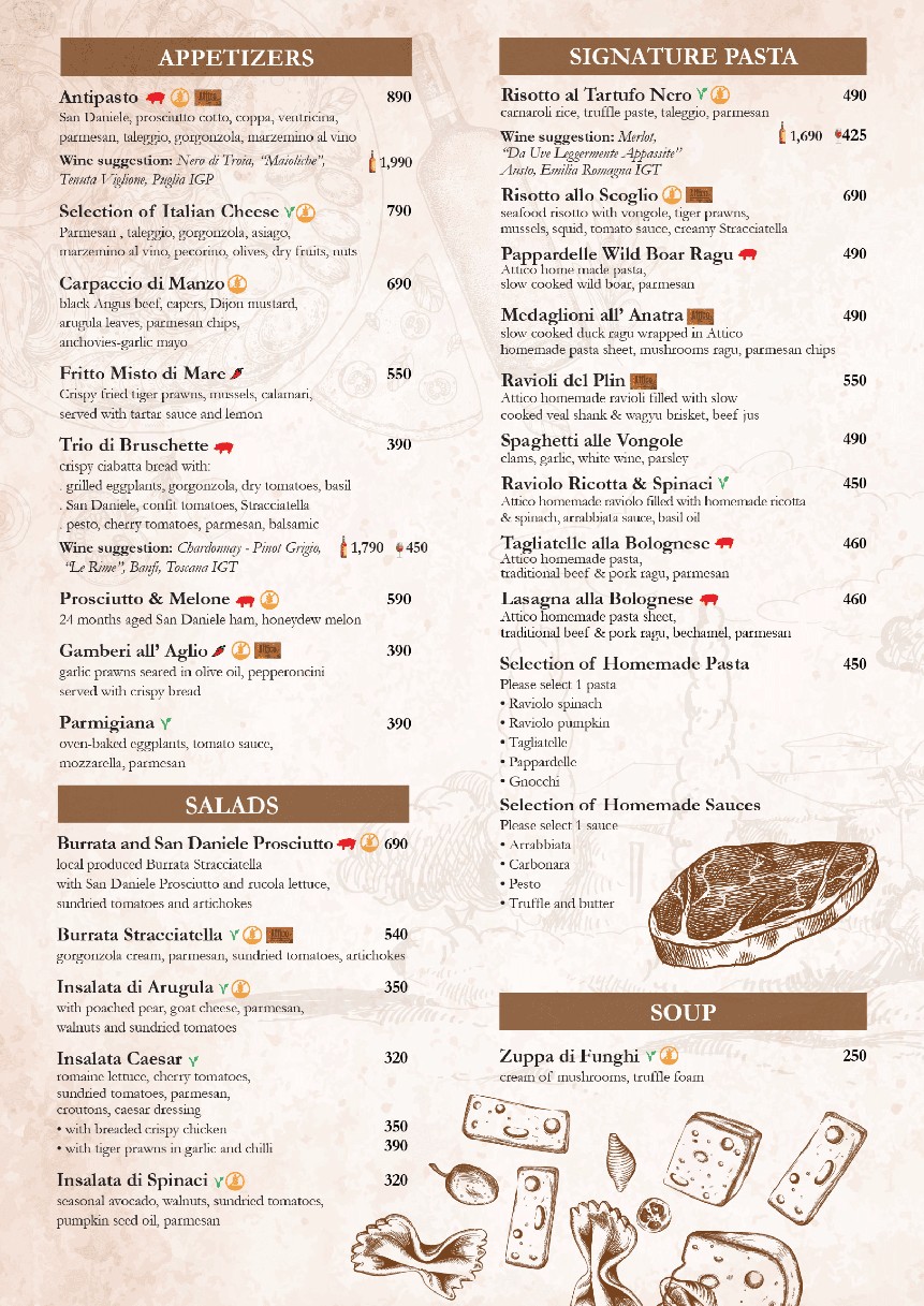 Attico menu 2