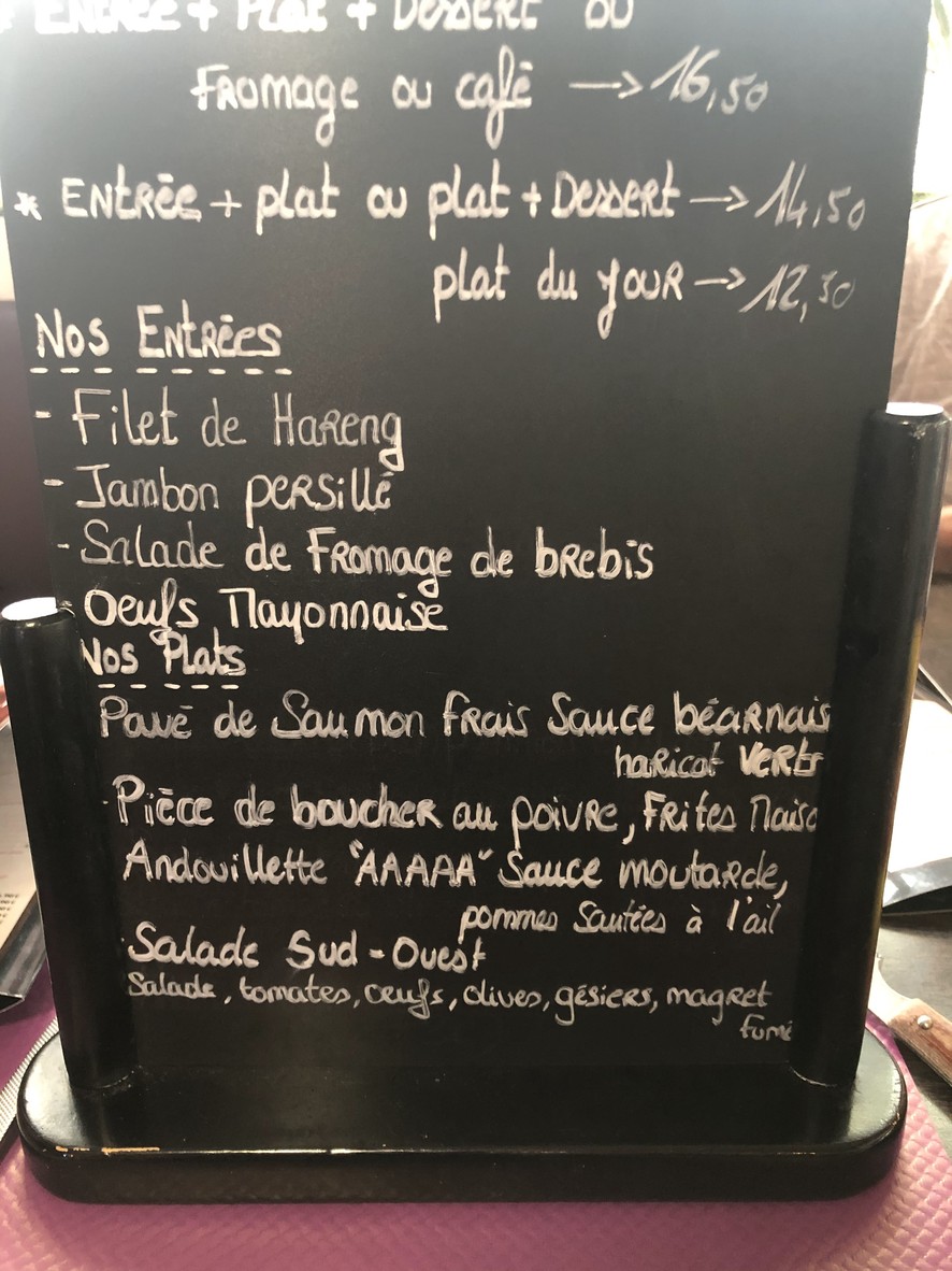 Le Reveil menu 2