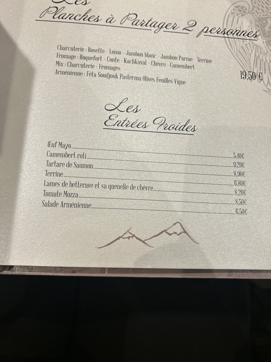 LA ROGINA menu 1