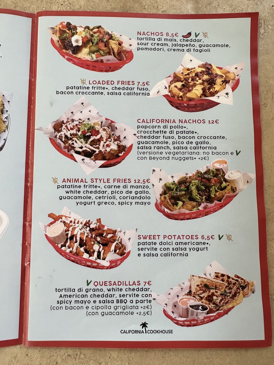 California Cookhouse - Montesacro menu 2