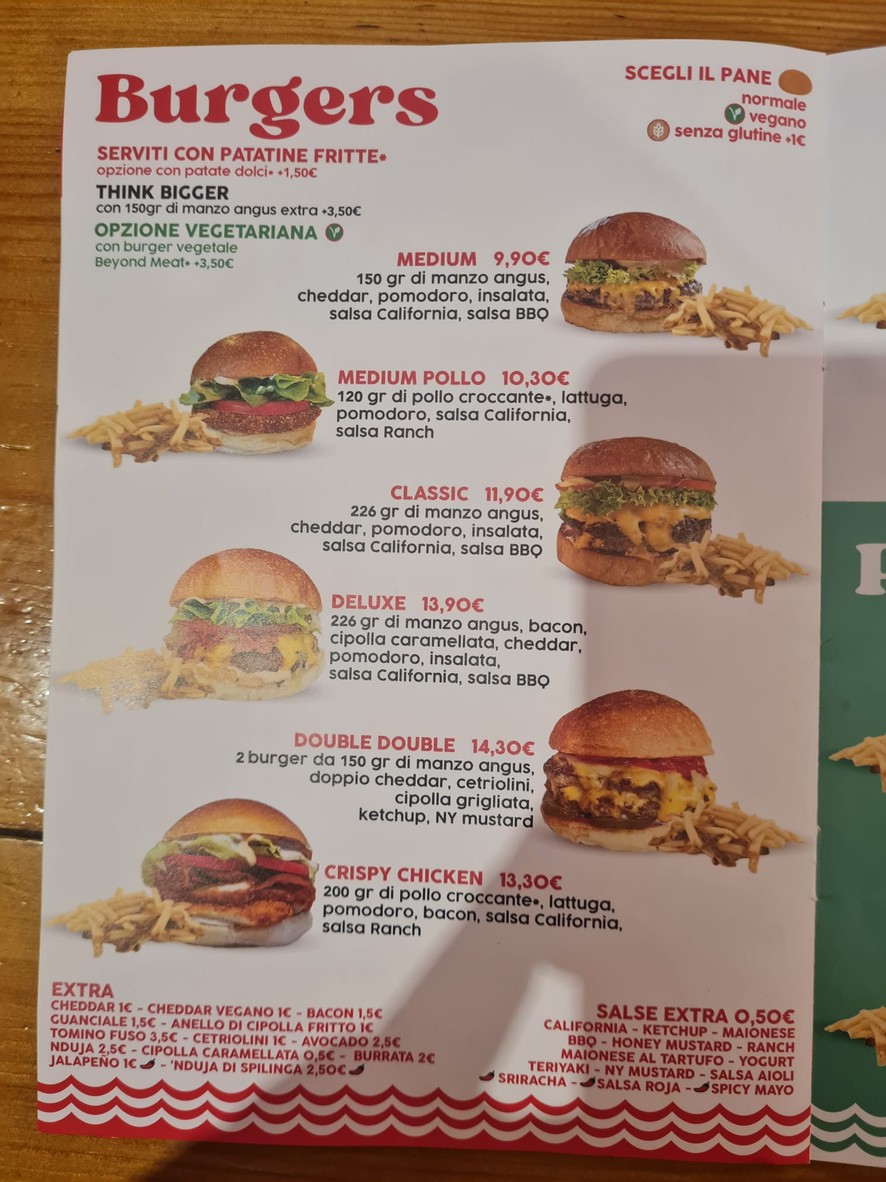 California Cookhouse - Montesacro menu 4