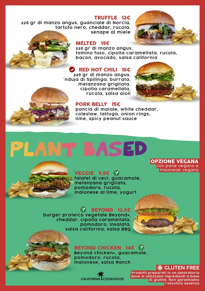 California Cookhouse - Montesacro menu 5
