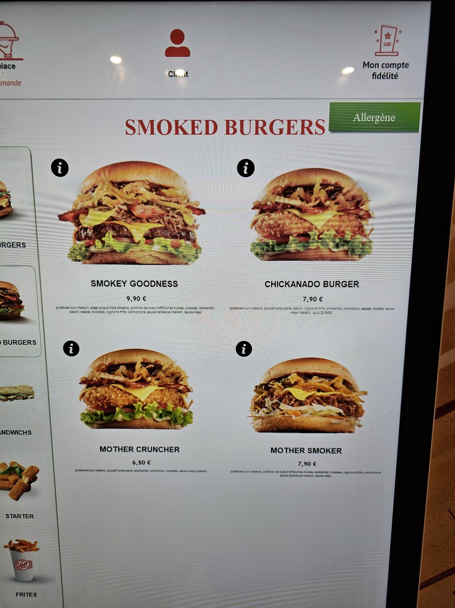 SAMY’S BBQ BURGER 20 menu 1