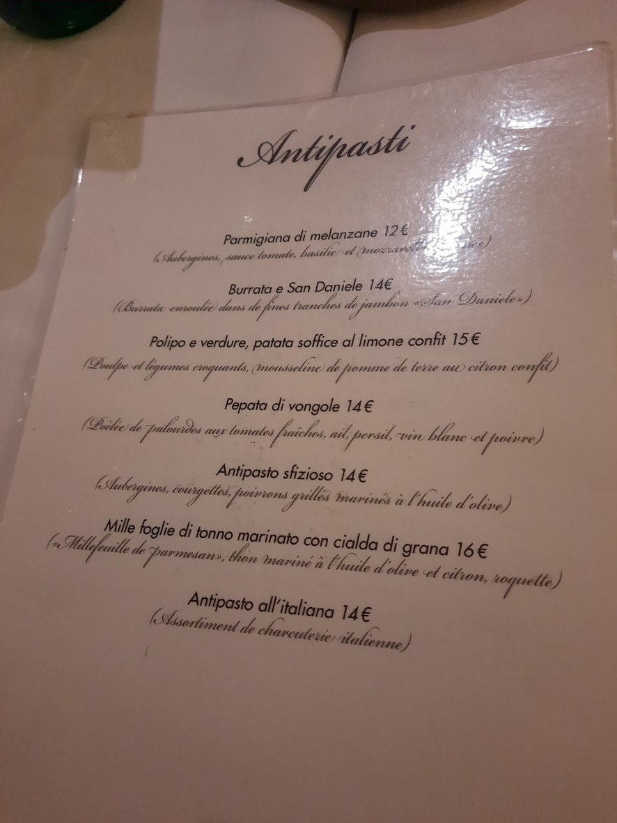 Ristorante Del Pozzo menu 1