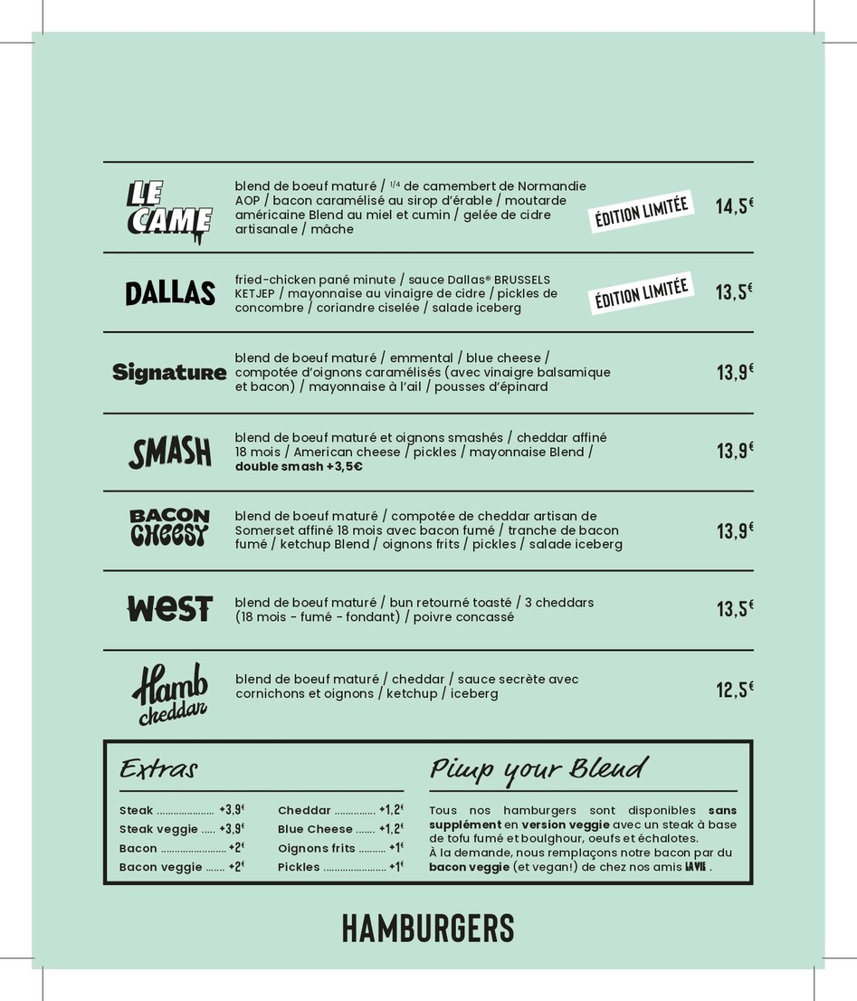 Blend menu 1