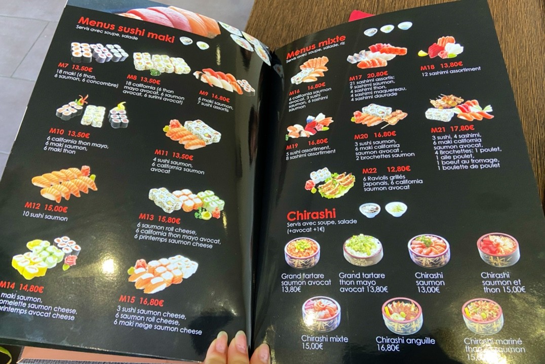 fushan sushi menu 3