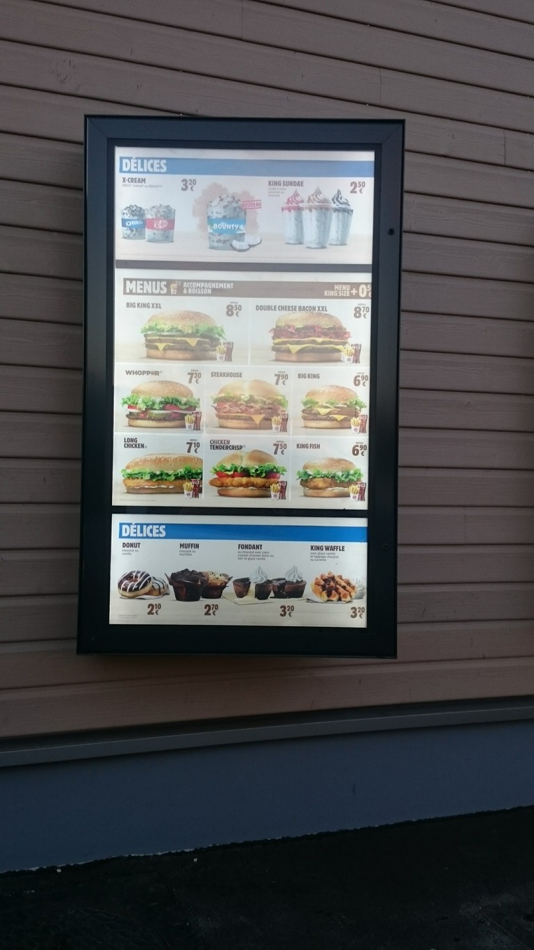 Burger King menu 1