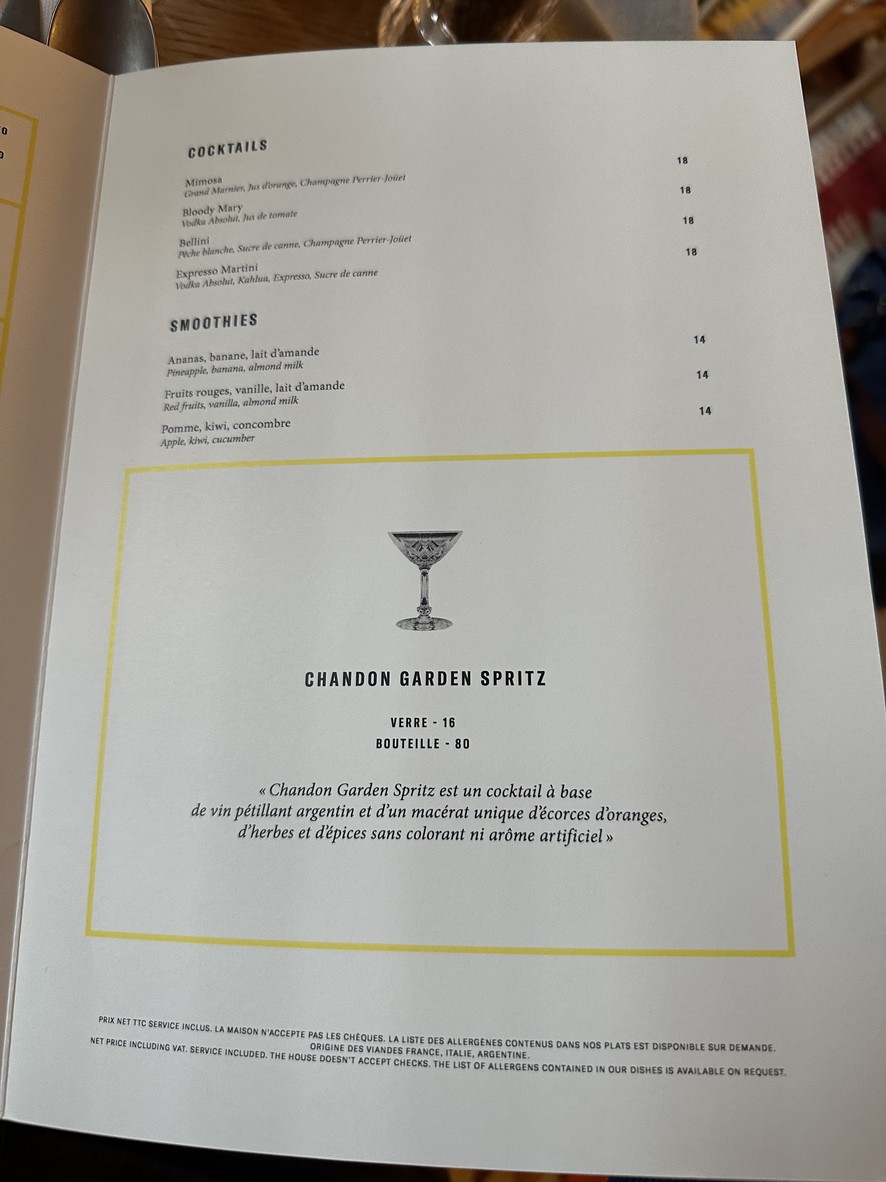 Restaurante Villa M menu 2