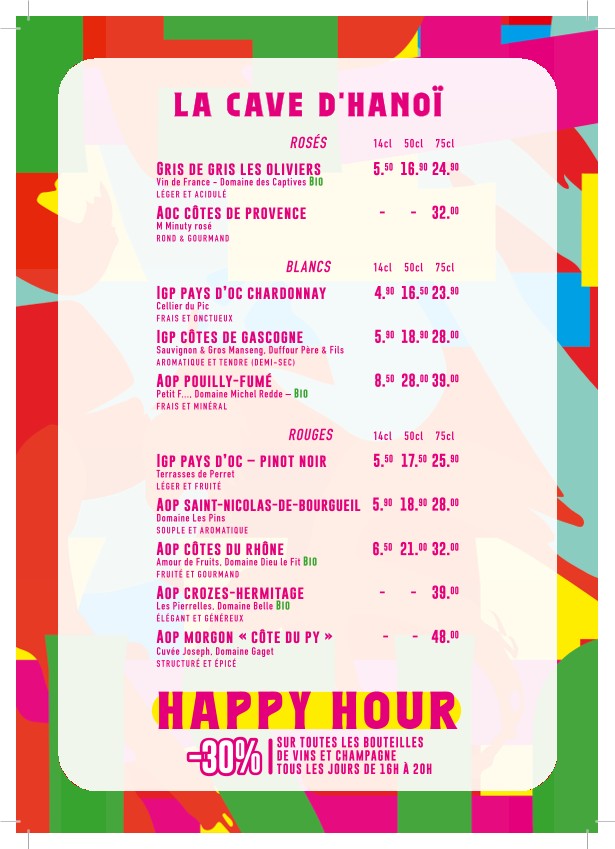 Hanoi Coffee menu 1