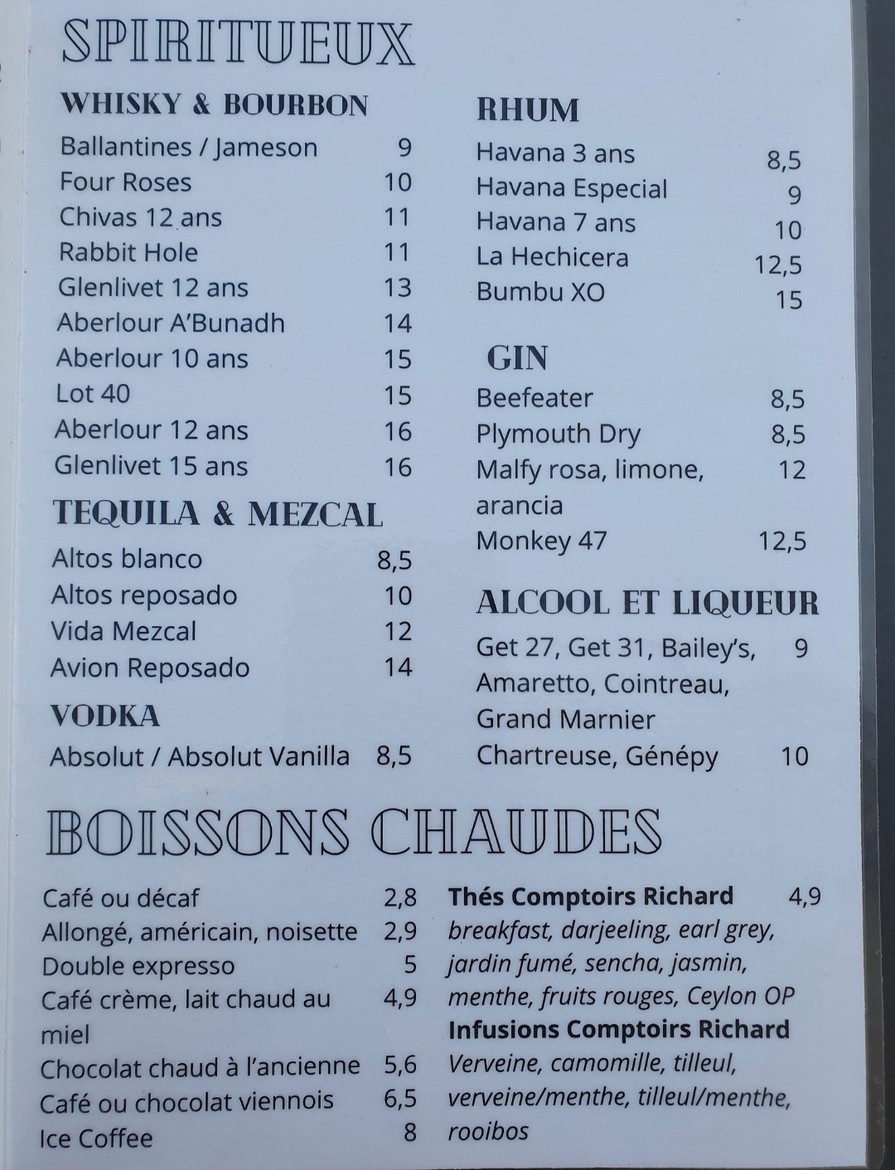 Petit Bistrot d'Auteuil menu 4
