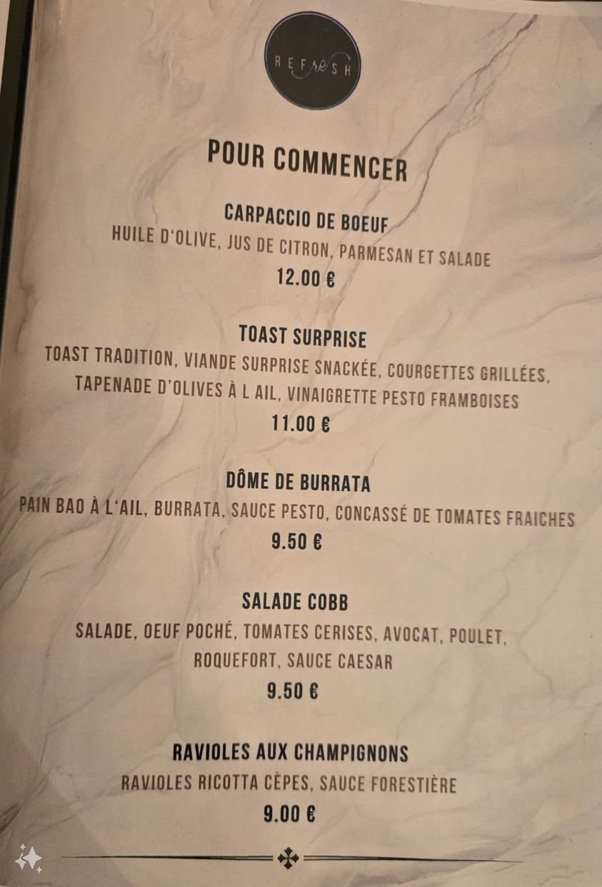 Refresh menu 1
