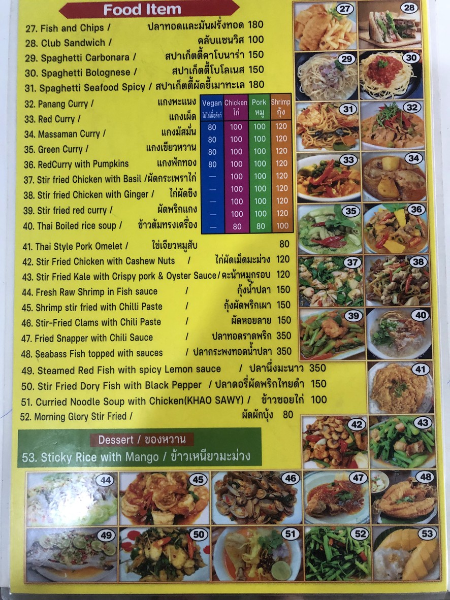 Momo Samsen menu 2