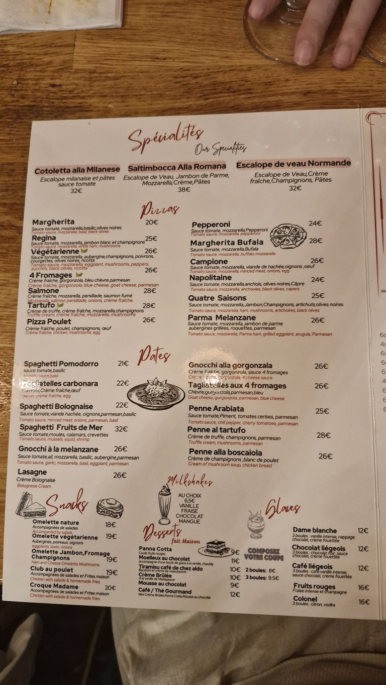 CHEZ MILO menu 4
